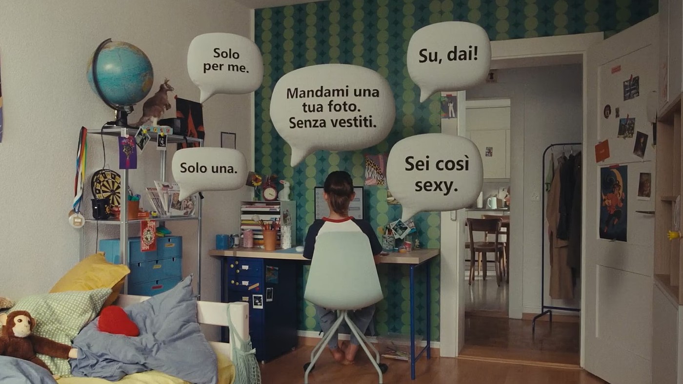 Rappresentazione simbolica di una situazione di cybergrooming